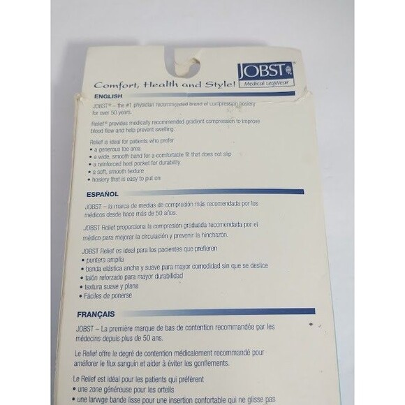 Jobst Medical Legwear Relief Knee High Compression Socks Medium Beige - Picture 8 of 13